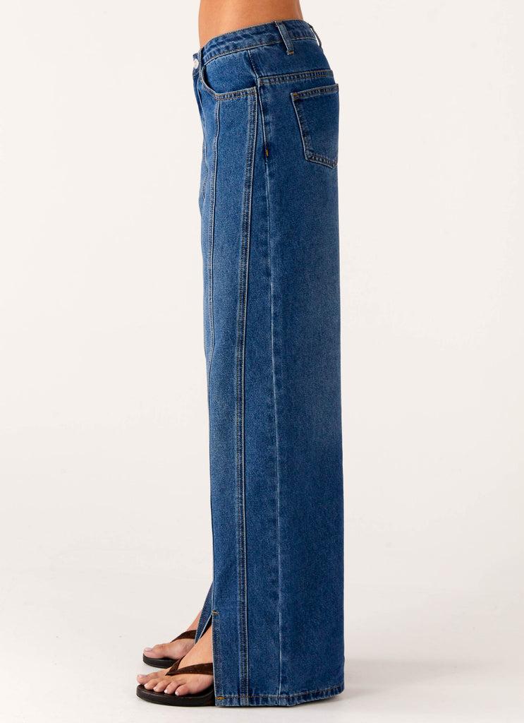 Peppermayo Peppermayo Exclusive - Grayson Straight Leg Jeans - Denim Blue