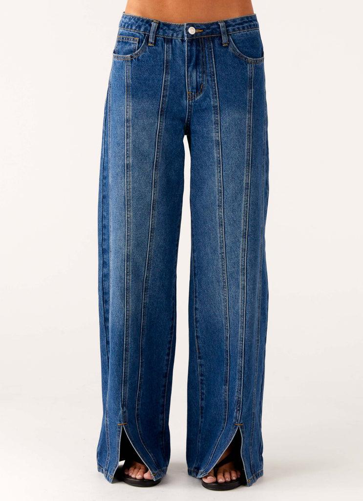 Peppermayo Peppermayo Exclusive - Grayson Straight Leg Jeans - Denim Blue
