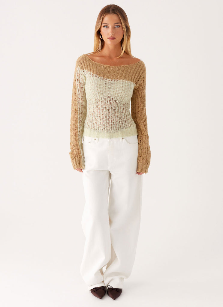 Peppermayo Peppermayo Exclusive - Gretchen Knit Top - Mint Spliced