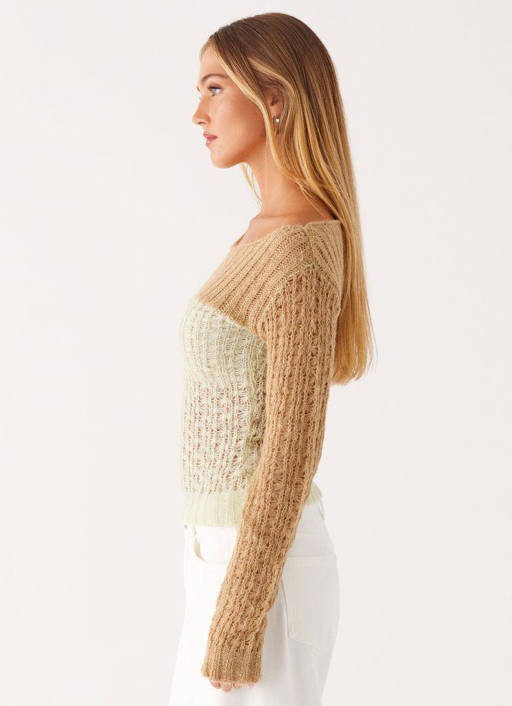 Peppermayo Peppermayo Exclusive - Gretchen Knit Top - Mint Spliced