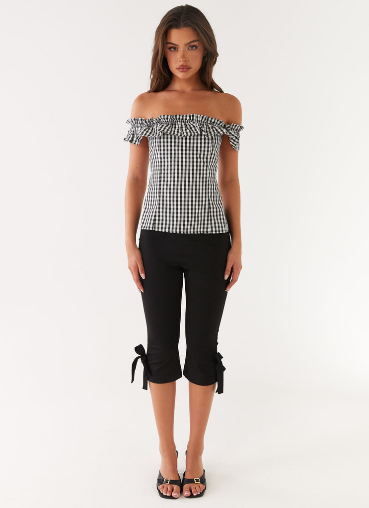 Peppermayo Peppermayo Exclusive - Gwyneth Top - Black Gingham