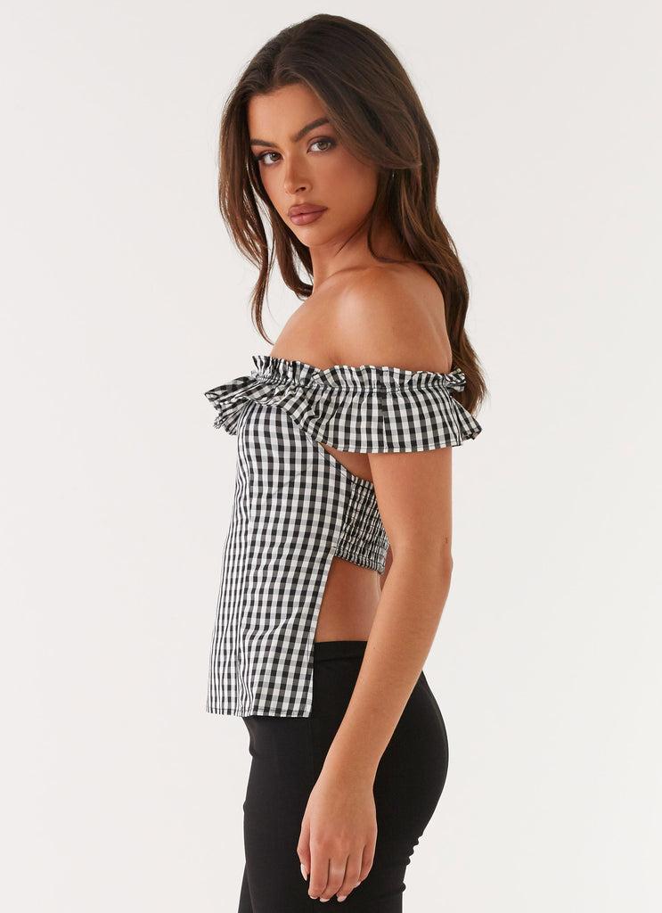 Peppermayo Peppermayo Exclusive - Gwyneth Top - Black Gingham