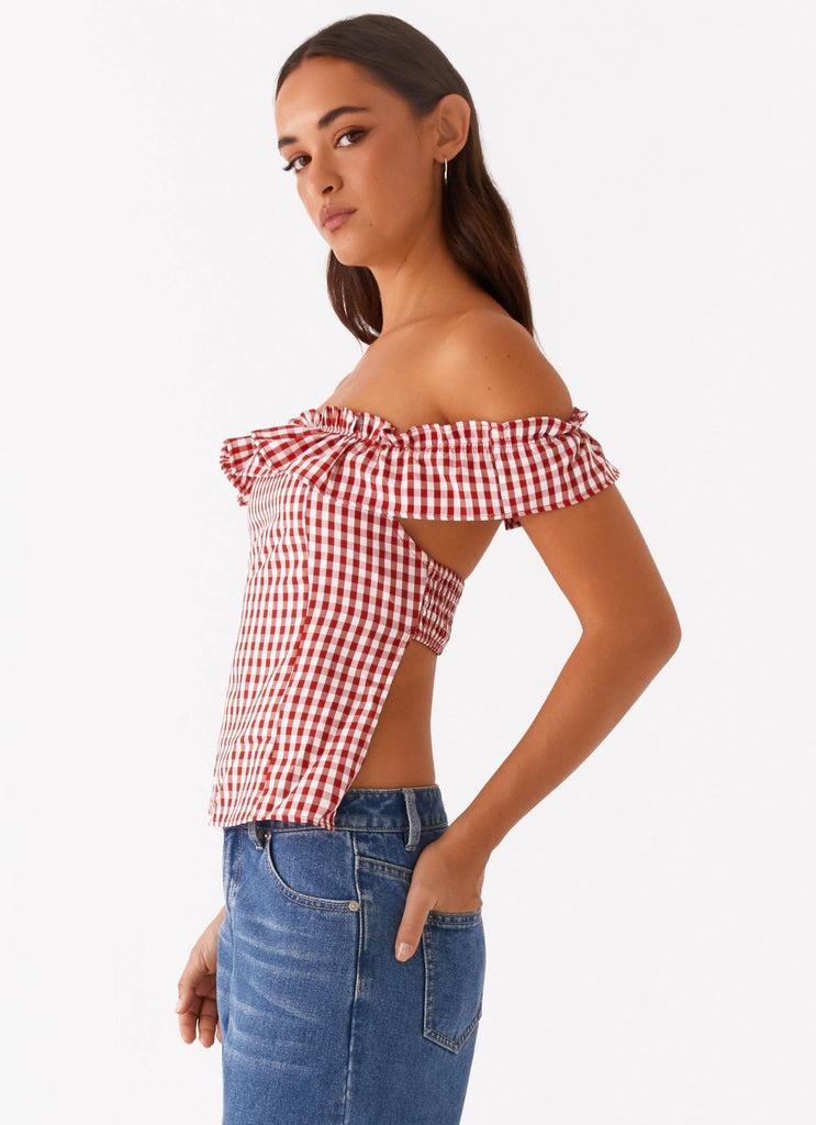 Peppermayo Peppermayo Exclusive - Gwyneth Top - Red Gingham