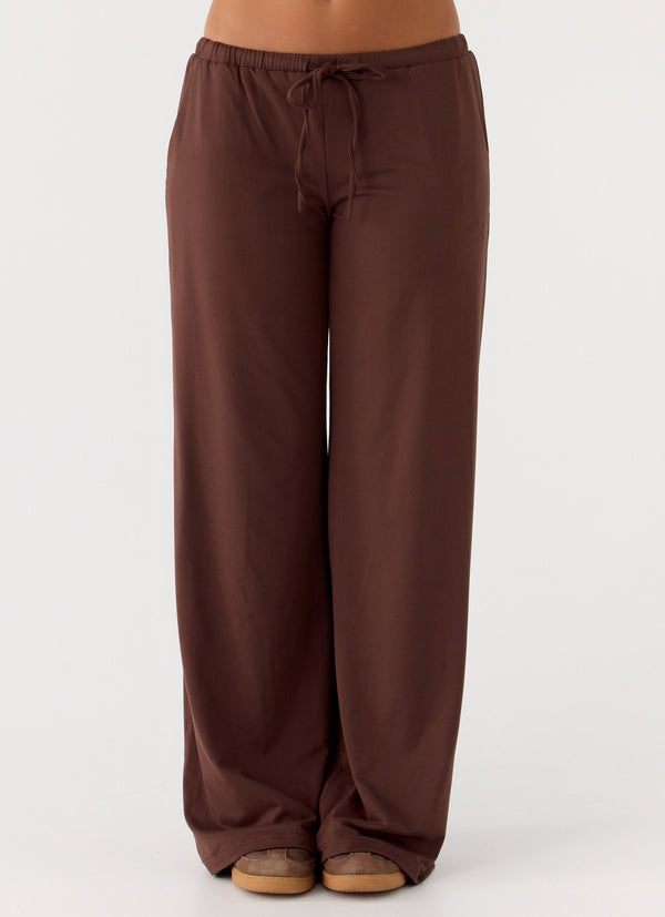 peppermayo Peppermayo Exclusive - Hard To Tame Stretch Sweatpants - Chocolate