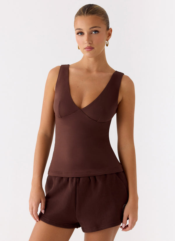 peppermayo Peppermayo Exclusive - Hard To Tame Top - Chocolate