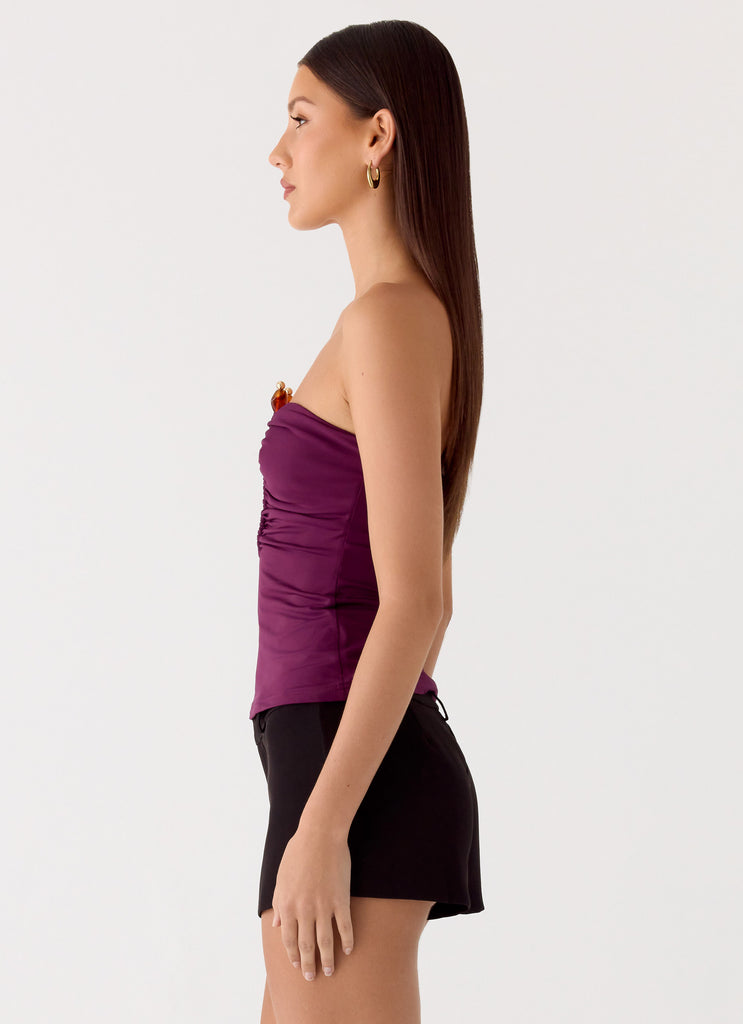 Peppermayo Peppermayo Exclusive - Hari Strapless Top - Plum