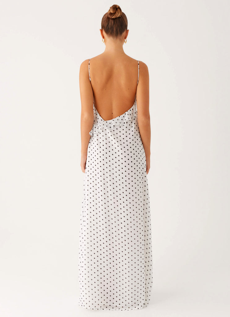 Peppermayo Peppermayo Exclusive - Harri Maxi Dress - White Polka Dot