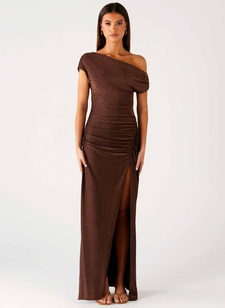 Peppermayo Peppermayo Exclusive - Harvest Moon Maxi Dress - Chocolate