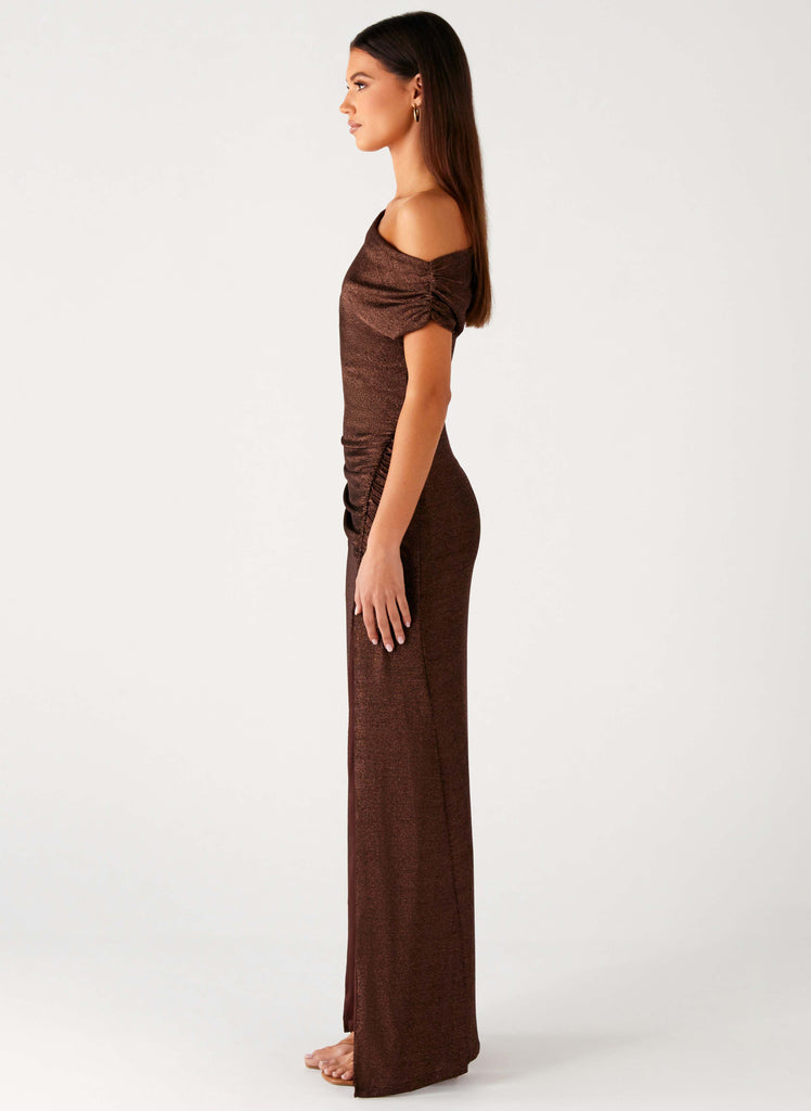 Peppermayo Peppermayo Exclusive - Harvest Moon Maxi Dress - Chocolate