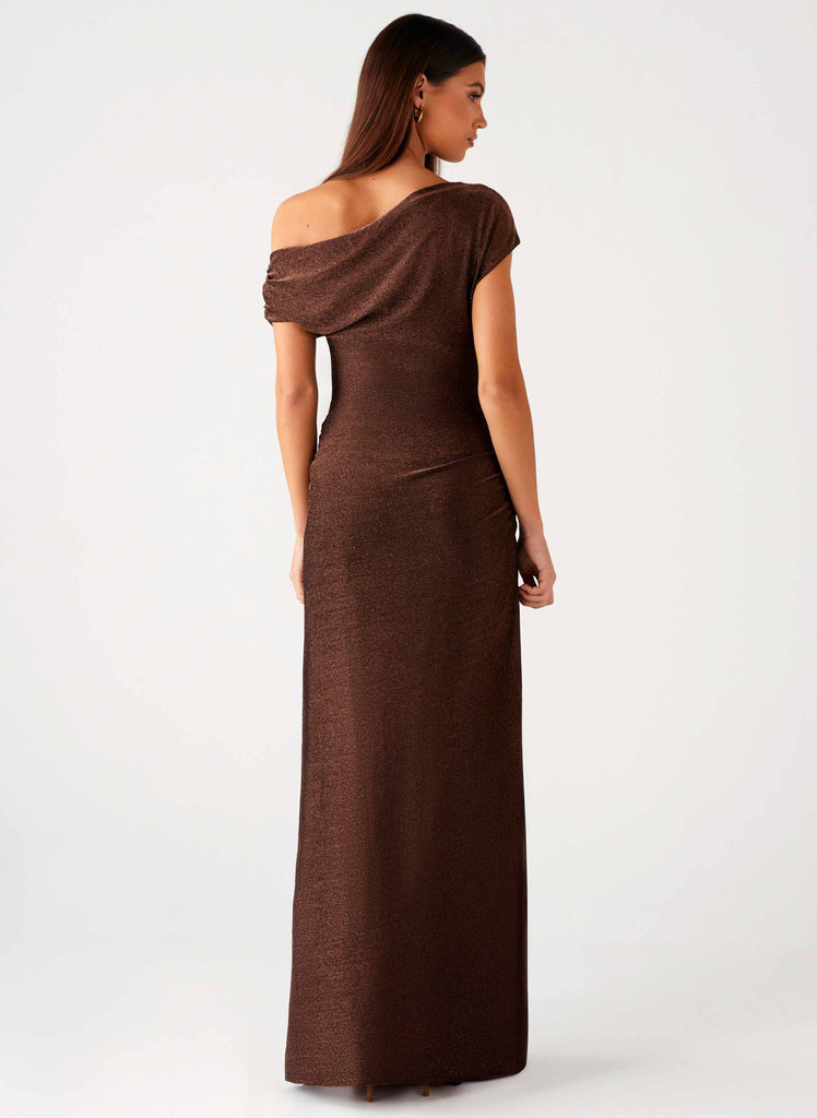 Peppermayo Peppermayo Exclusive - Harvest Moon Maxi Dress - Chocolate