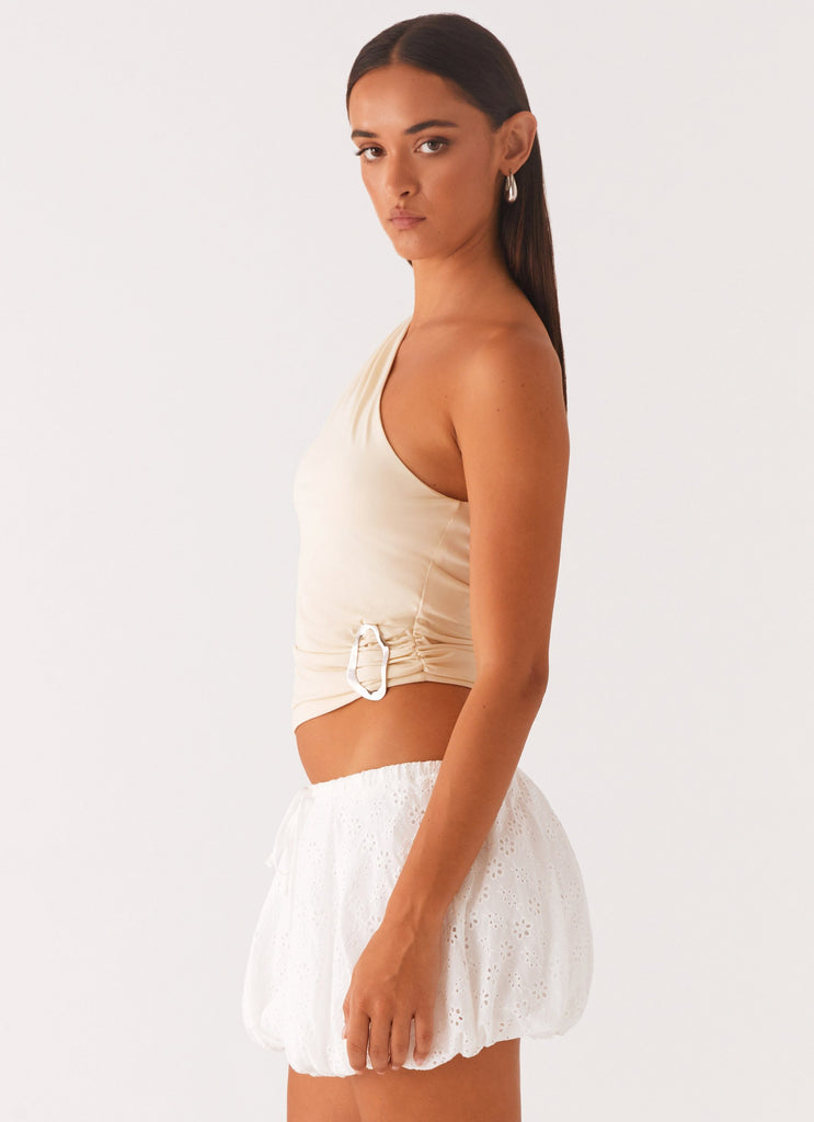 Peppermayo Peppermayo Exclusive - Hathaway One Shoulder Top - Lemon