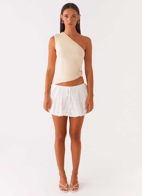 peppermayo Peppermayo Exclusive - Hathaway One Shoulder Top - Lemon