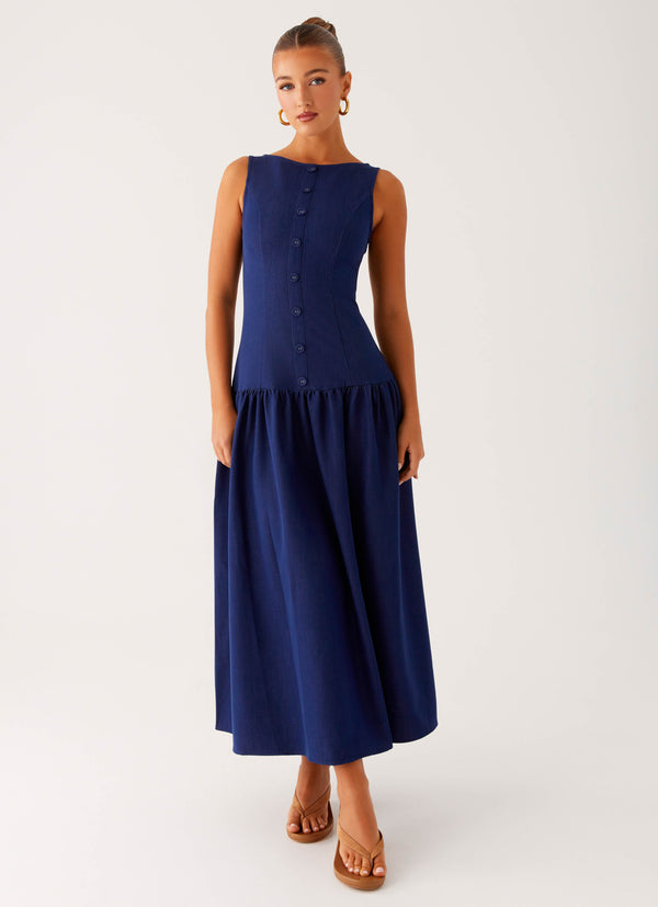 peppermayo Peppermayo Exclusive - Hayes Denim Midi Dress - Indigo