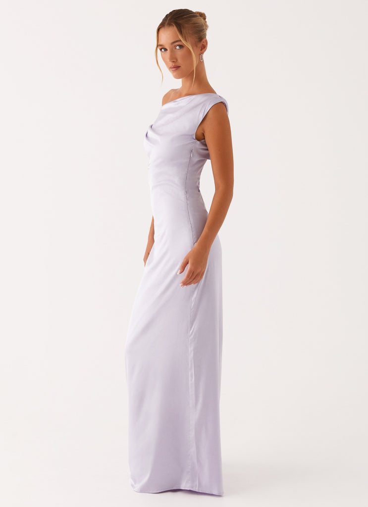 Peppermayo Peppermayo Exclusive - Heart Of Glass Satin Maxi Dress - Lilac