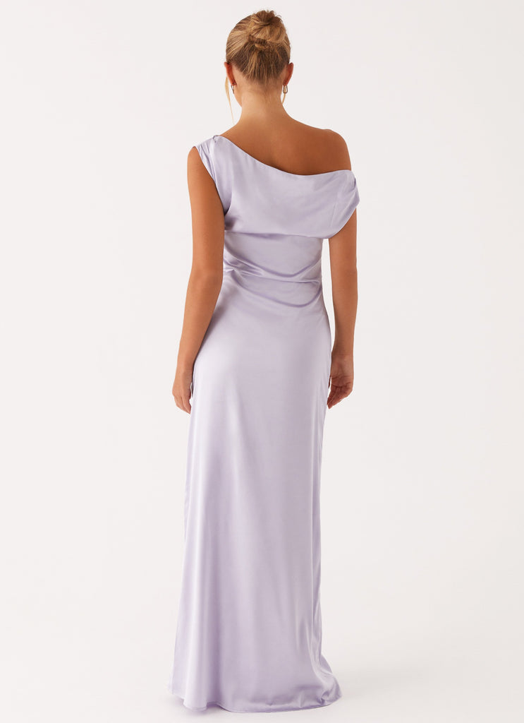 Peppermayo Peppermayo Exclusive - Heart Of Glass Satin Maxi Dress - Lilac