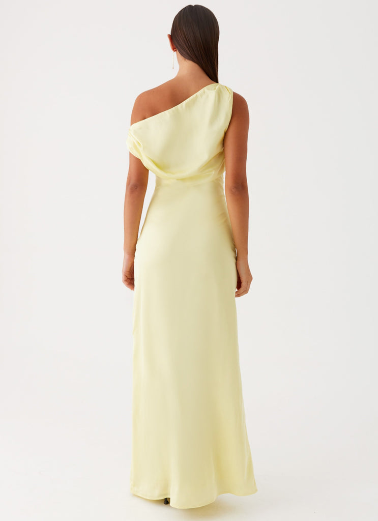 Peppermayo Peppermayo Exclusive - Heart Of Glass Satin Maxi Dress - Yellow