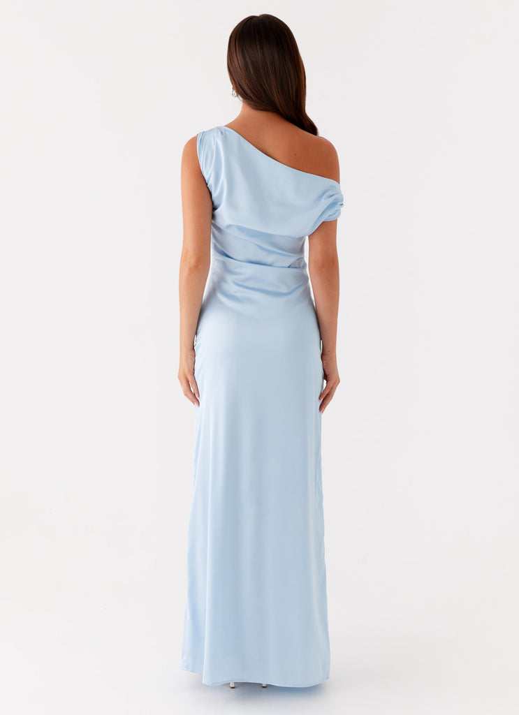 Peppermayo Peppermayo Exclusive - Heart Of Glass Satin Maxi Dress - Blue