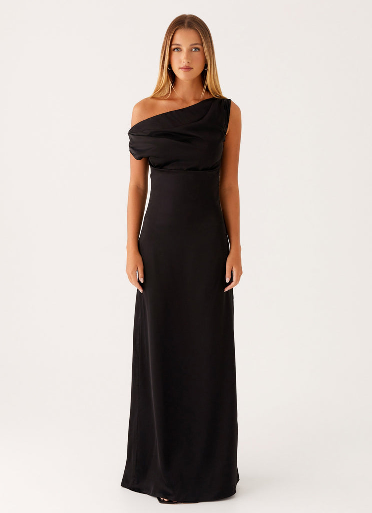 Peppermayo Peppermayo Exclusive - Heart Of Glass Satin Maxi Dress - Black
