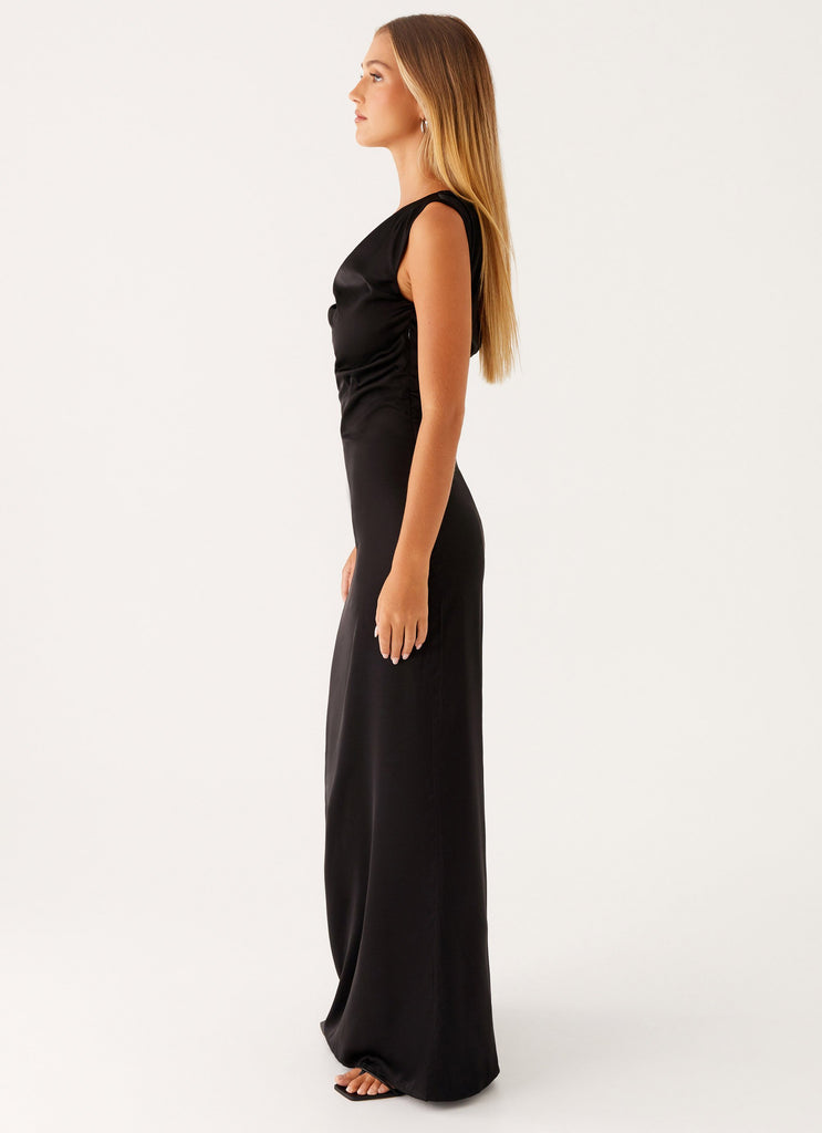 Peppermayo Peppermayo Exclusive - Heart Of Glass Satin Maxi Dress - Black
