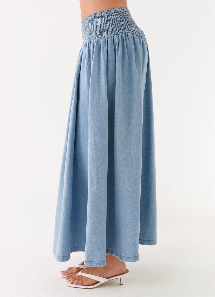 Peppermayo Peppermayo Exclusive - Heater Midi Skirt - Washed Blue