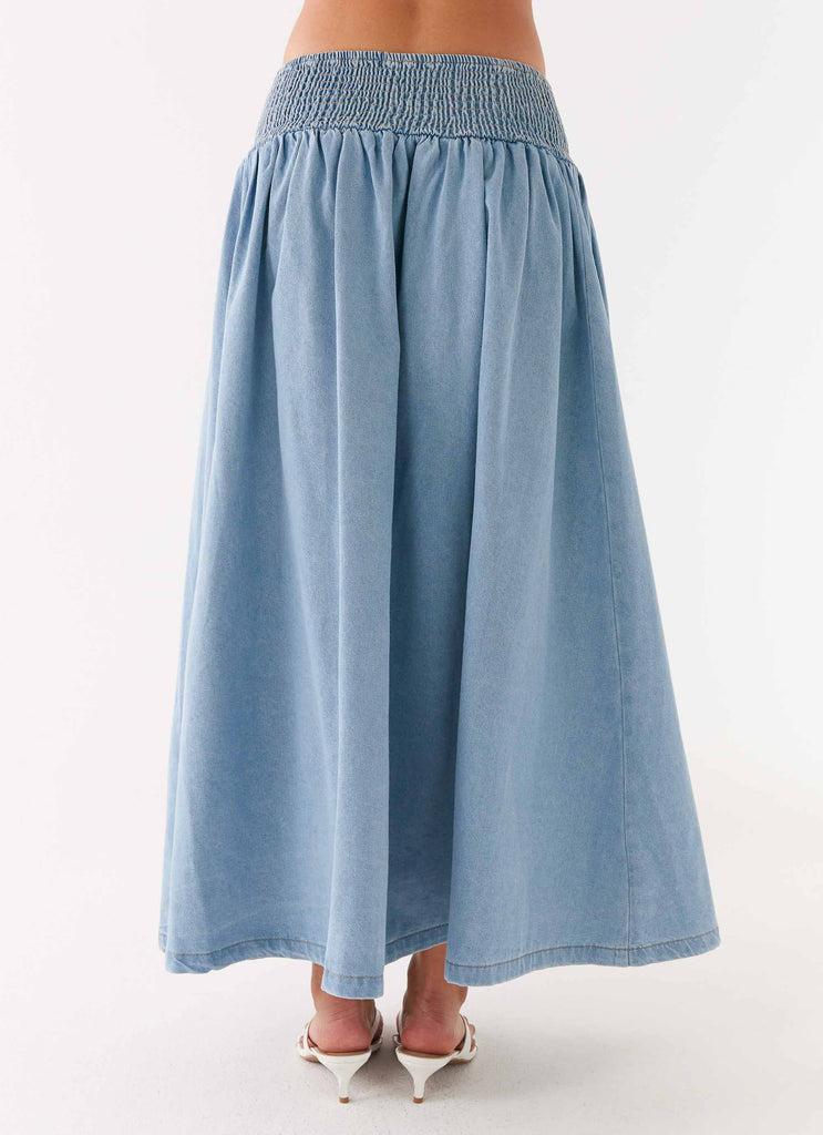 Peppermayo Peppermayo Exclusive - Heater Midi Skirt - Washed Blue