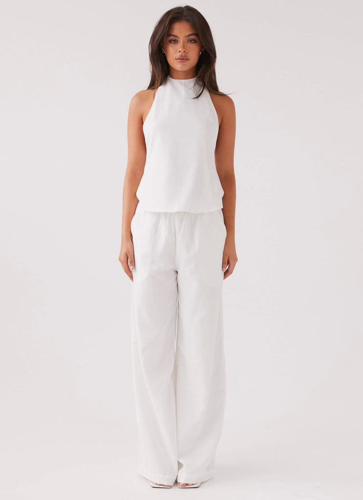 Peppermayo Peppermayo Exclusive - Heatwave Linen Apron Top - White
