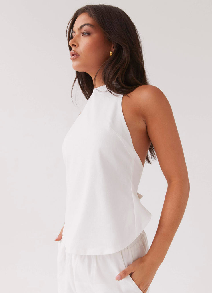 Peppermayo Peppermayo Exclusive - Heatwave Linen Apron Top - White