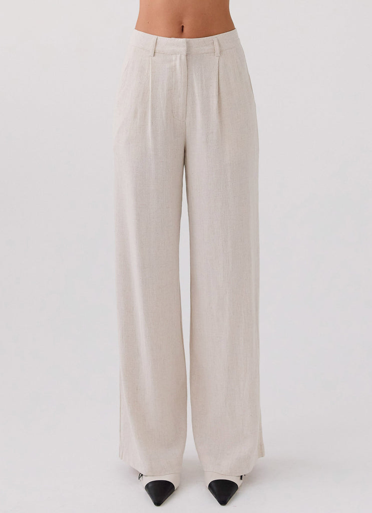 Peppermayo Peppermayo Exclusive - Heatwave Linen Pants - Oatmeal