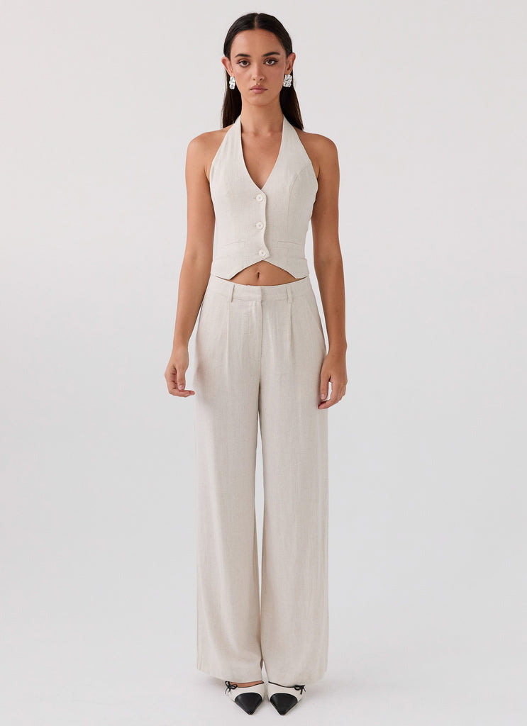 Peppermayo Peppermayo Exclusive - Heatwave Linen Pants - Oatmeal