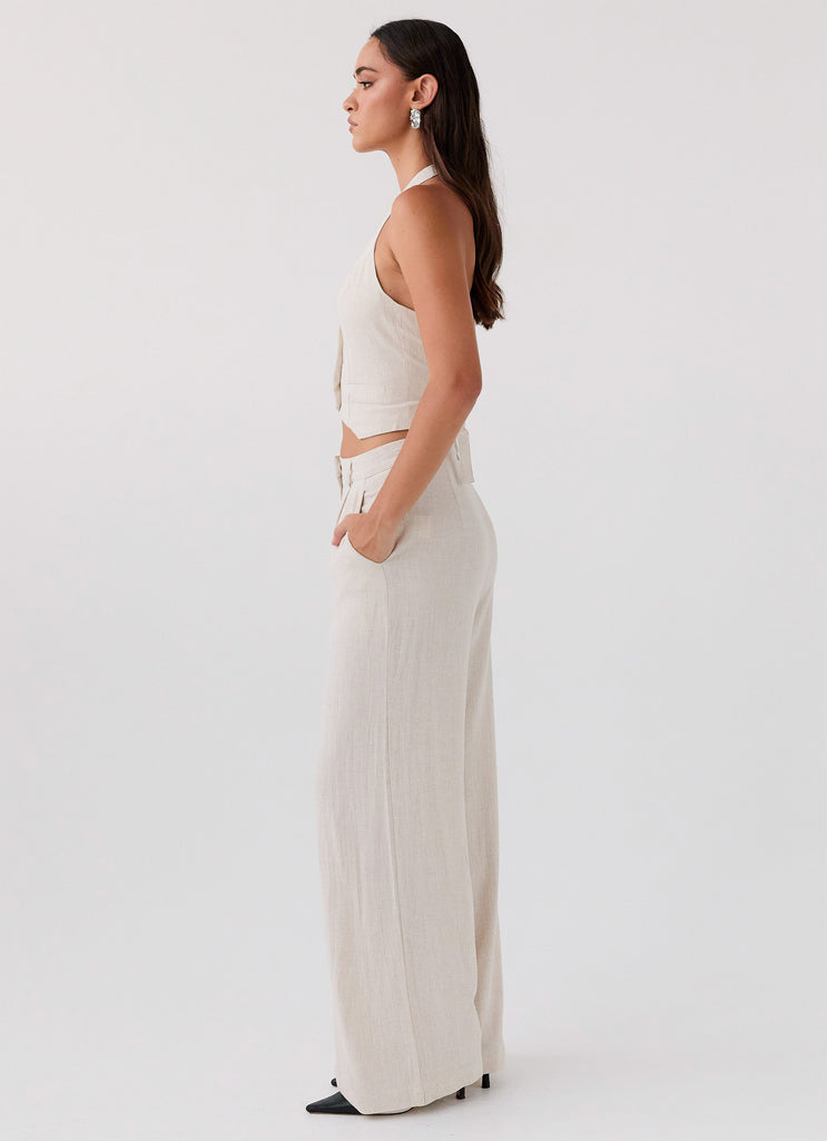 Peppermayo Peppermayo Exclusive - Heatwave Linen Pants - Oatmeal