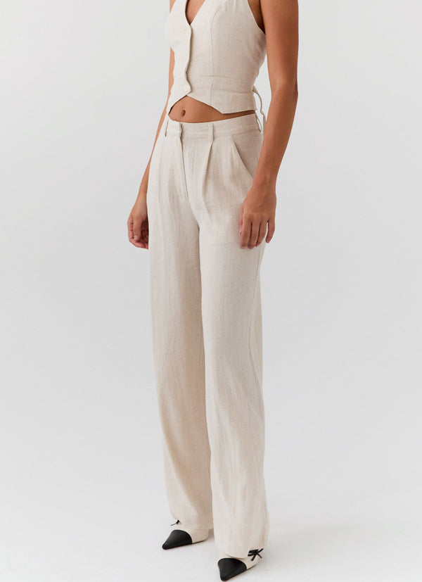 peppermayo Peppermayo Exclusive - Heatwave Linen Pants - Oatmeal