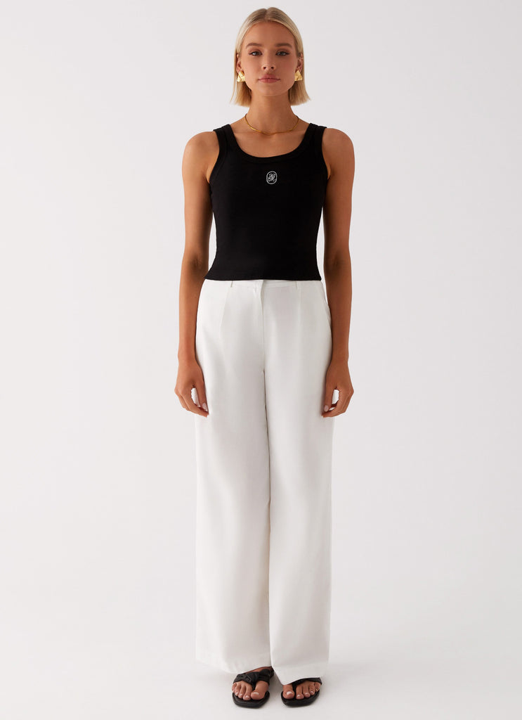 Peppermayo Peppermayo Exclusive - Heatwave Linen Wide Leg Pants - White