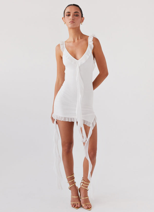 peppermayo Peppermayo Exclusive - Heaven Knows Frill Mini Dress - White