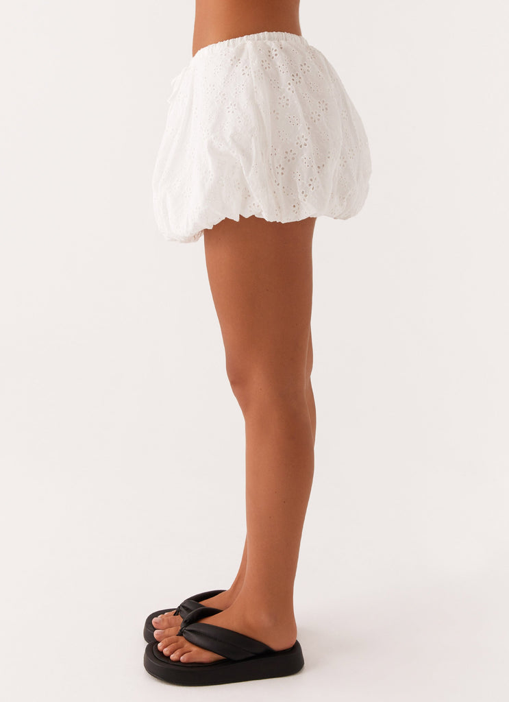 Peppermayo Peppermayo Exclusive - Heaven Sent Bubble Mini Skirt - White