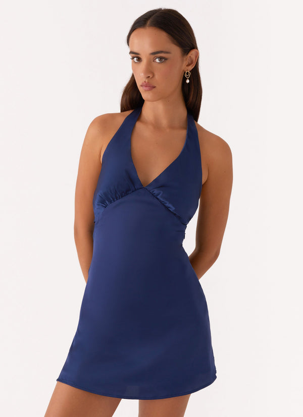 peppermayo Peppermayo Exclusive - Heavy Hearted Mini Dress - Navy