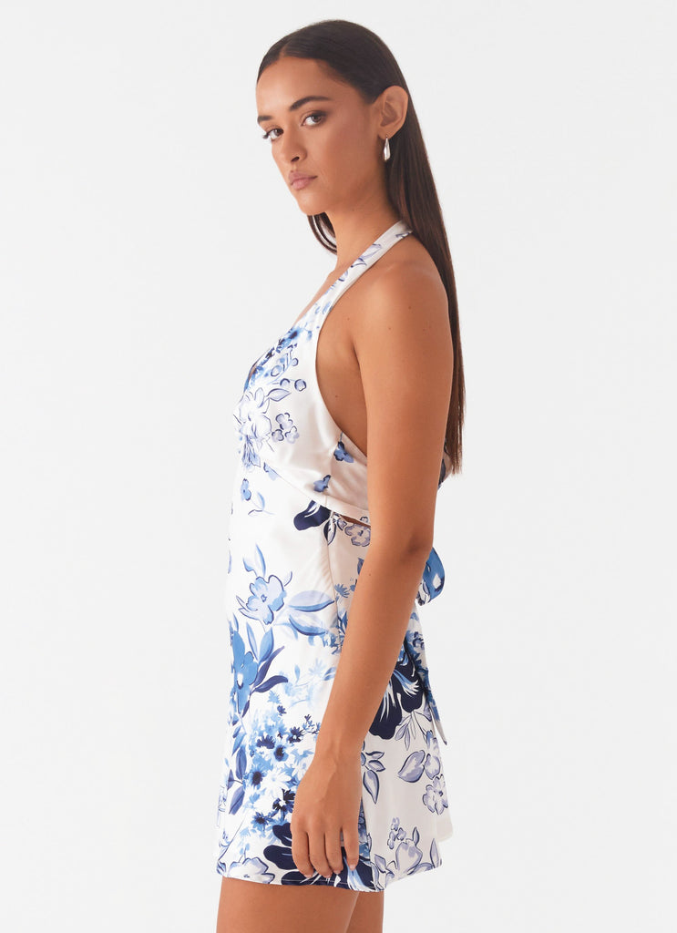 Peppermayo Peppermayo Exclusive - Heavy Hearted Mini Dress - Serene Sky Print