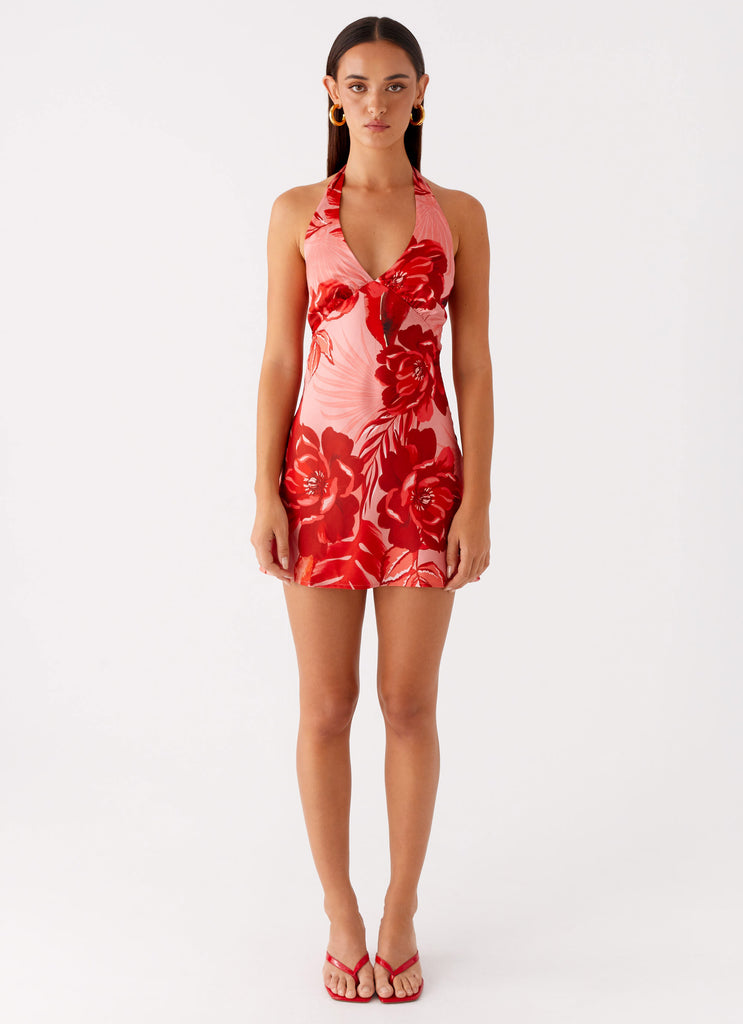 Peppermayo Peppermayo Exclusive - Heavy Hearted Mini Dress - Sicily Sunsets Print