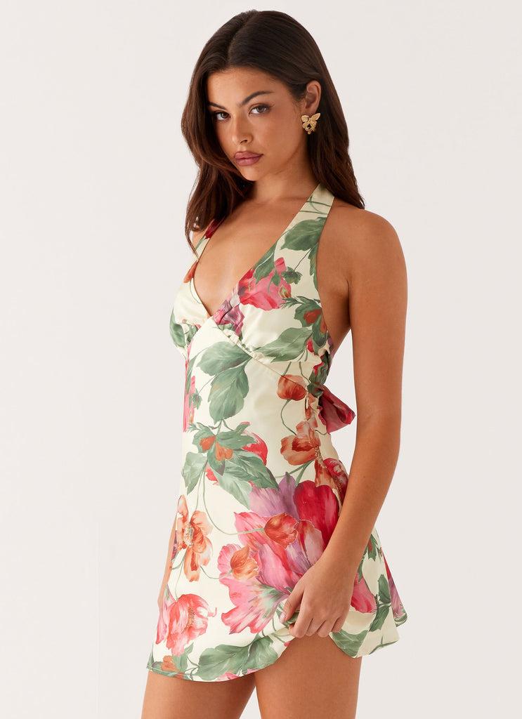 Peppermayo Peppermayo Exclusive - Heavy Hearted Mini Dress - Yellow Floral