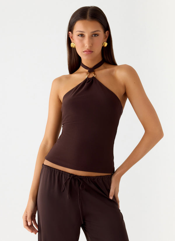 peppermayo Peppermayo Exclusive - Henrietta Top - Chocolate