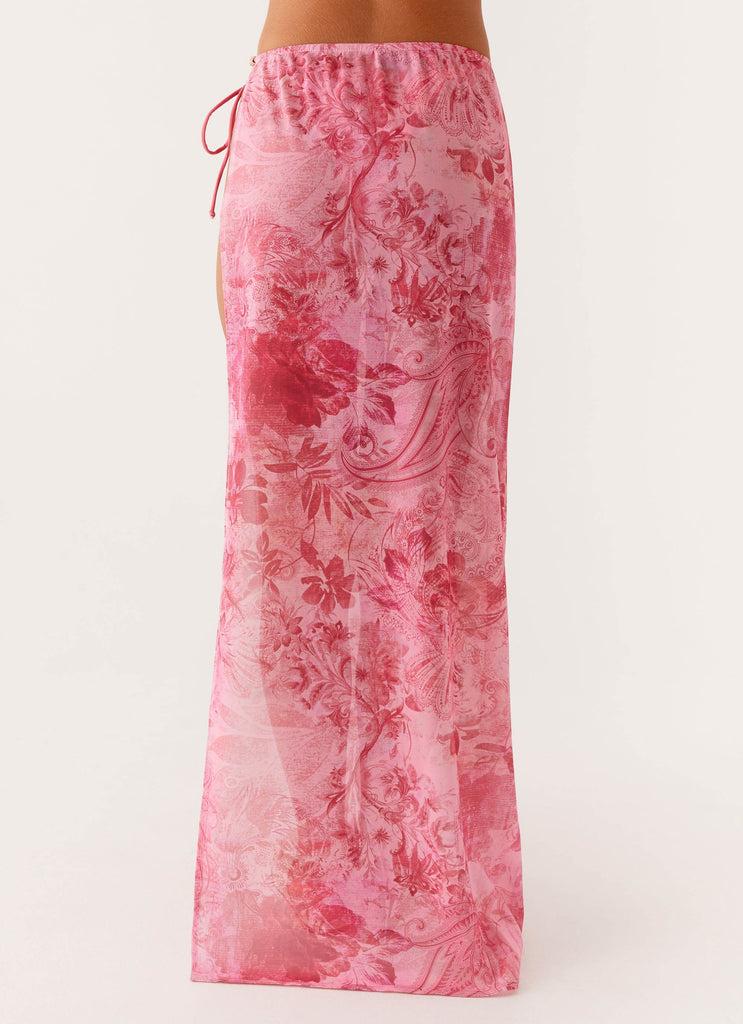Peppermayo Peppermayo Exclusive - Here For It Beaded Maxi Skirt - Pink Print