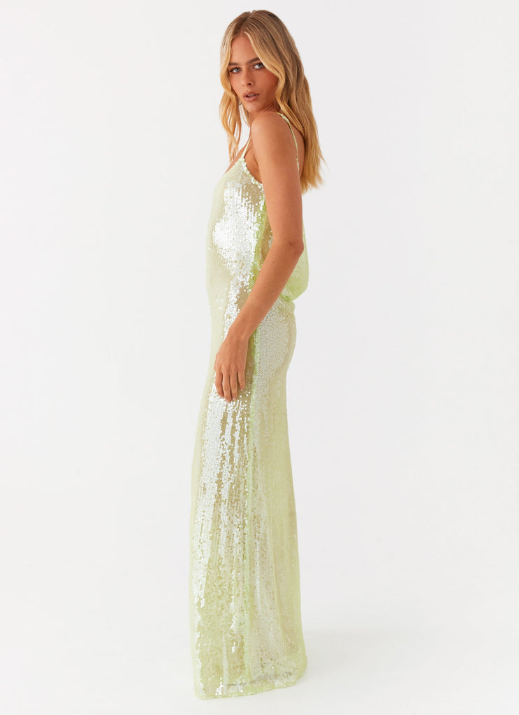 Peppermayo Peppermayo Exclusive - Higher Level Sequin Maxi Dress - Mint