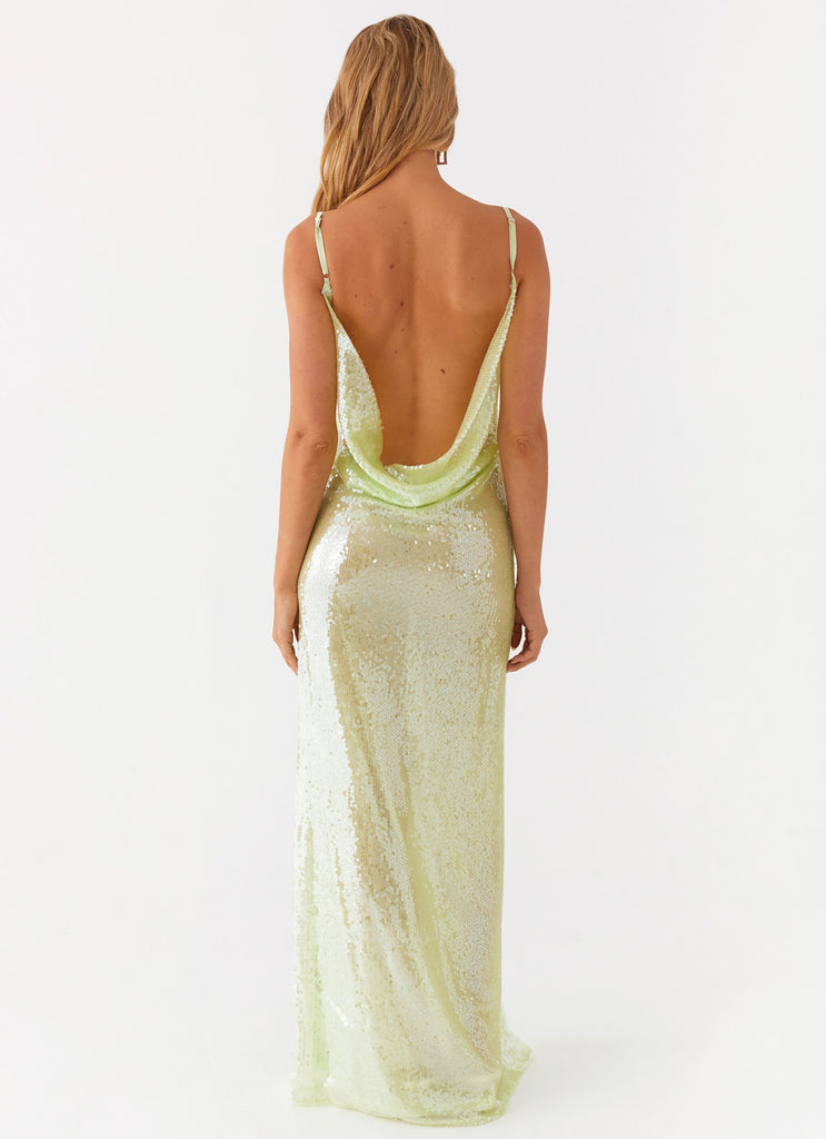 Peppermayo Peppermayo Exclusive - Higher Level Sequin Maxi Dress - Mint