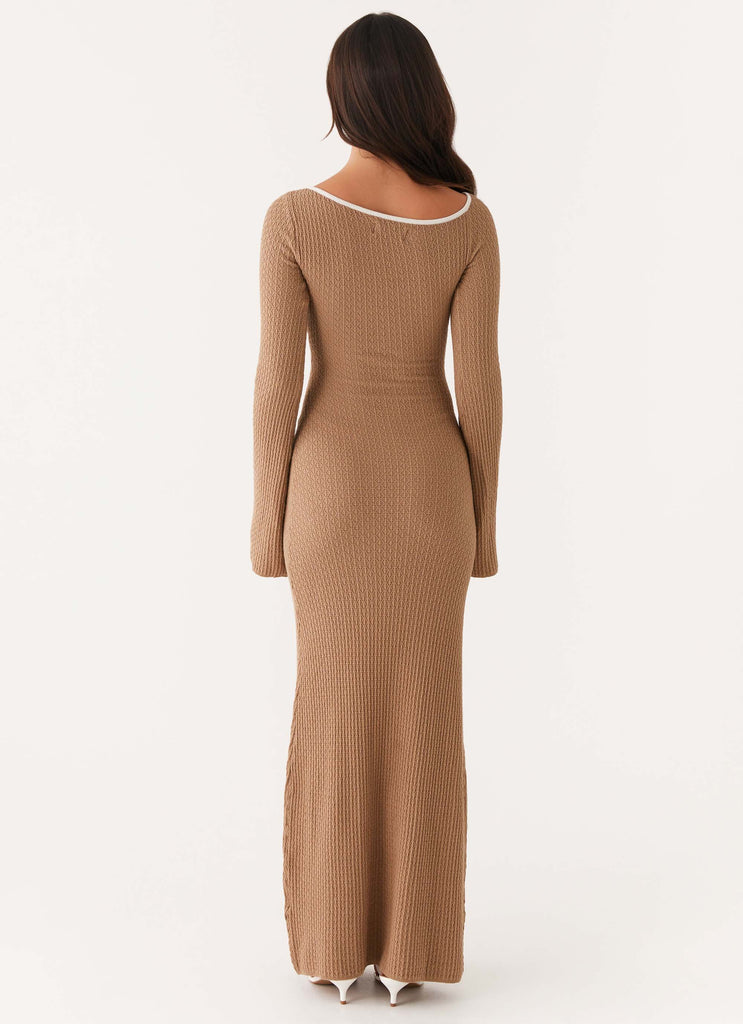 Peppermayo Peppermayo Exclusive - Hilary Crochet Maxi Dress - Tan