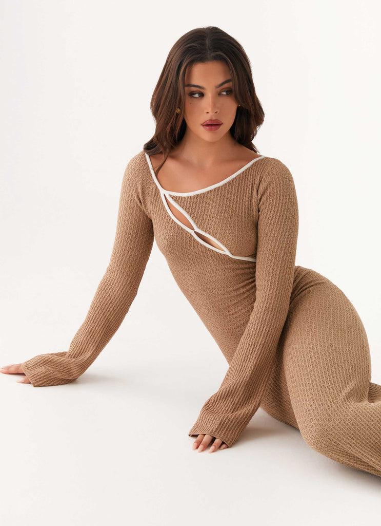 Peppermayo Peppermayo Exclusive - Hilary Crochet Maxi Dress - Tan
