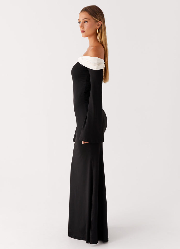 Peppermayo Peppermayo Exclusive - Hits Different Long Sleeve Maxi Dress - Black