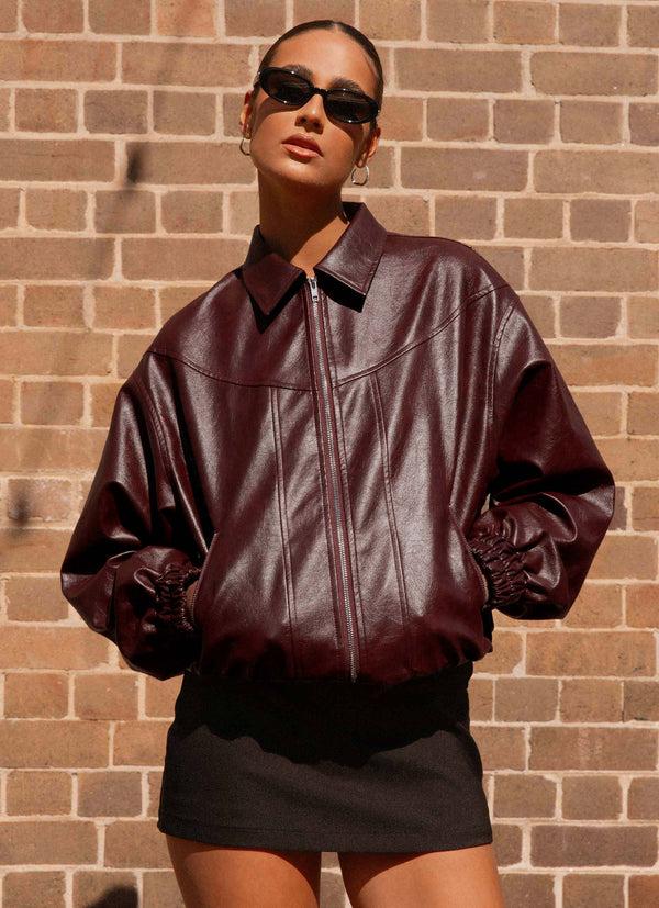 peppermayo Peppermayo Exclusive - Holland Bomber Jacket - Wine