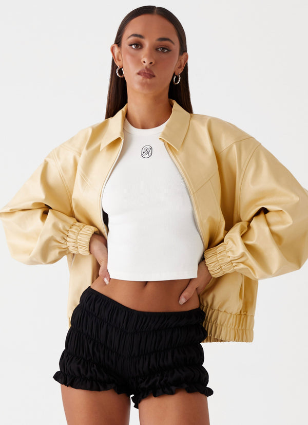 peppermayo Peppermayo Exclusive - Holland Bomber Jacket - Yellow