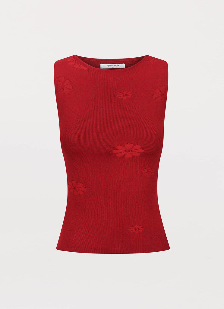 Peppermayo Peppermayo Exclusive - Holly Knit Tank - Rouge Red