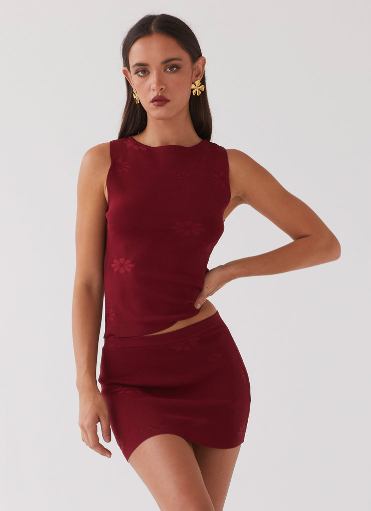 Peppermayo Peppermayo Exclusive - Holly Knit Tank - Rouge Red