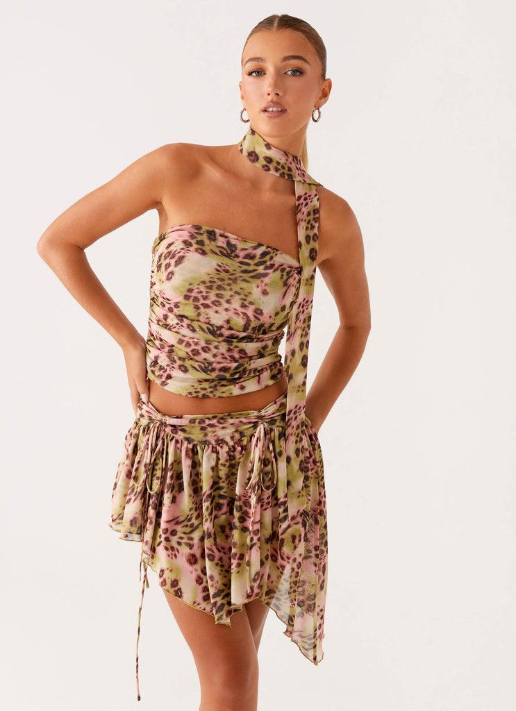 Peppermayo Peppermayo Exclusive - Hot Like Me Mini Skirt - Swirl Leopard